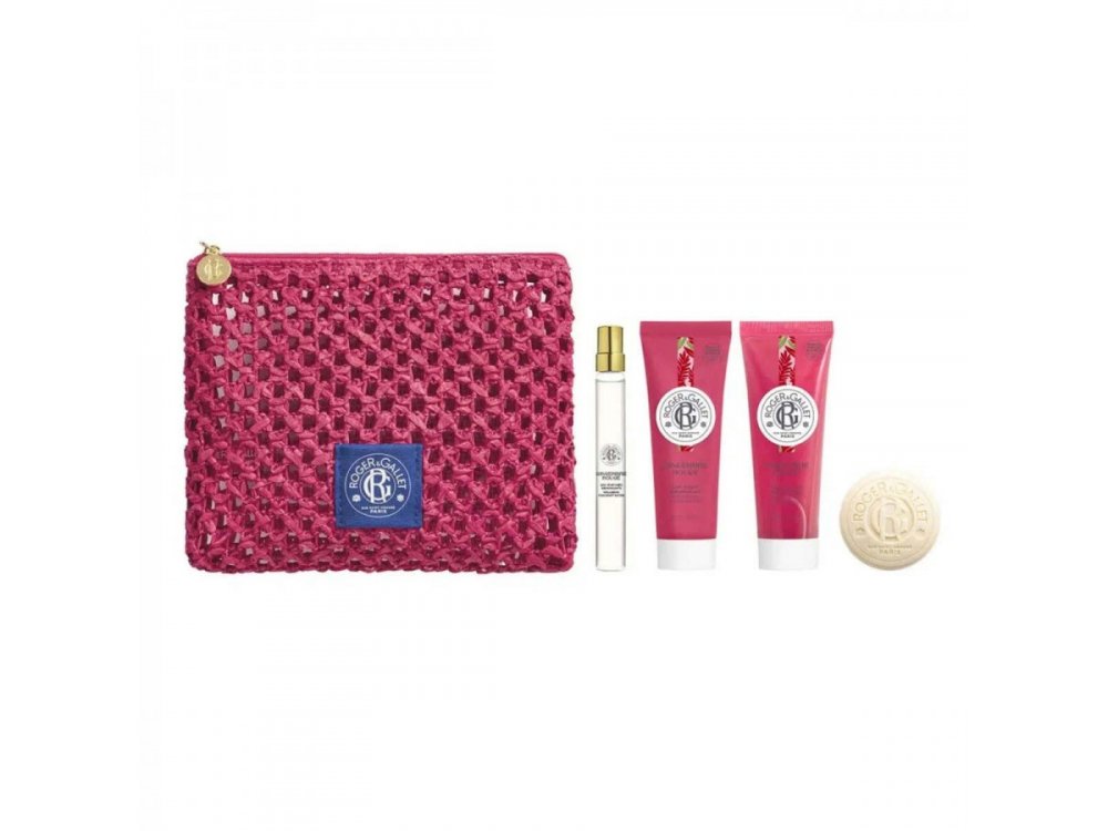 Roger & Gallet Travel Set με Gingembre Rouge Fragrant Water 10ml, Gingembre Rouge Shower Gel 50ml, Gingembre Rouge Wellbeing Body Lotion 50ml, Gingembre Rouge Wellbeing Soap 50gr, 5τμχ