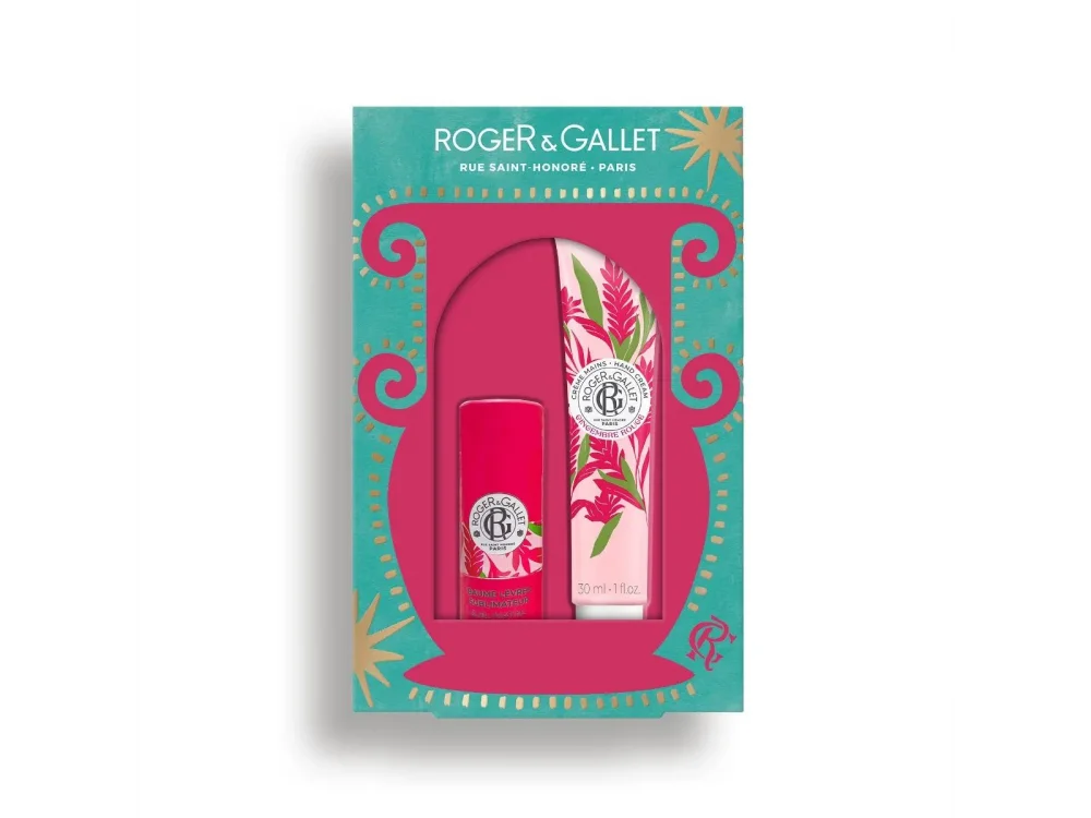 Roger & Gallet X-mas Gingembre Rouge Gift Set, Lip Balm 3.5 gr & Κρέμα Χεριών 30ml