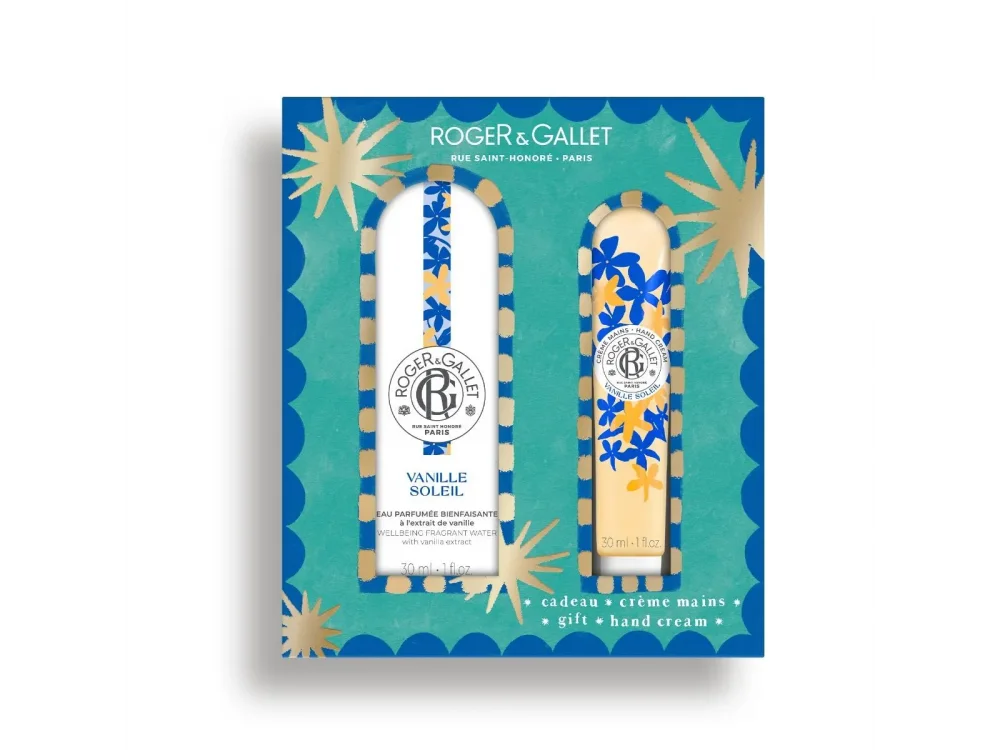 Roger & Gallet X-mas Vanille Soleil Wellbeing Fragrant Water Gift Set, Άρωμα 30ml & Κρέμα Χεριών, 30ml
