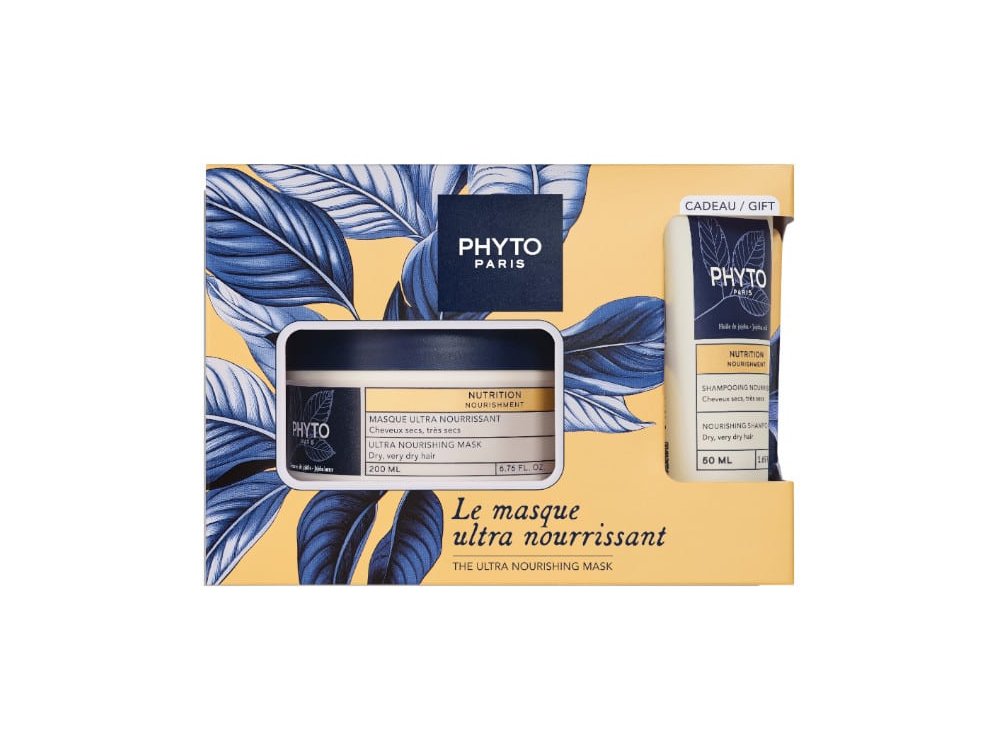 Phyto Promo Σετ Εντατικής Θρέψης με The Ultra Nourishing, Μάσκα Μαλλιών, 200ml & Δώρο Nourishing Σαμπουάν για Θρέψη, 50ml, 1σετ