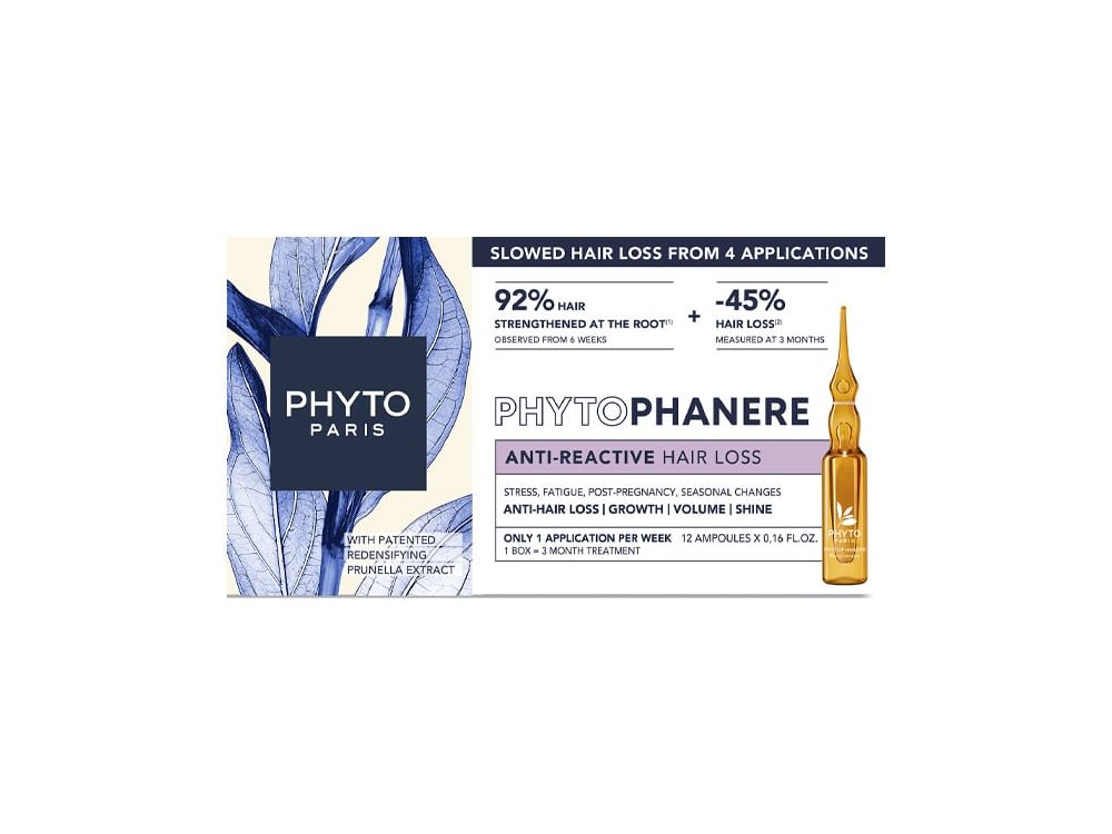 Phyto Phytophanere Reactional Hair Loss Treatment Αντιδραστική Θεραπεία κατά της Τριχόπτωσης, 12amps x 5ml