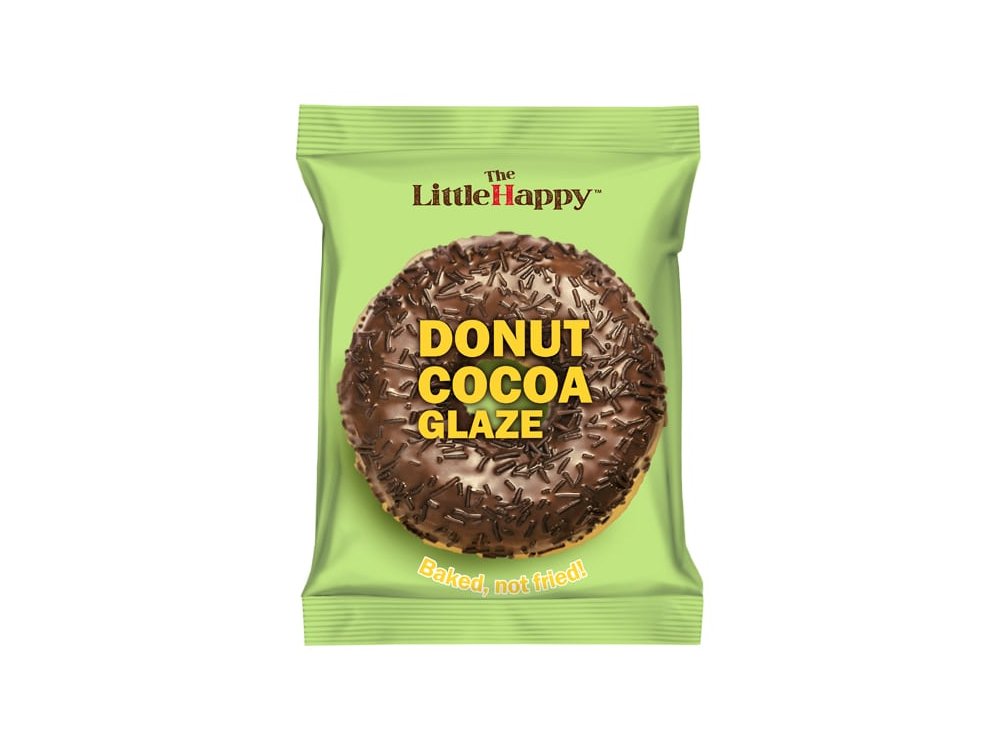 Τhe Little Happy Donut Cocoa Glaze, Ατομικό Γλυκό Σνακ, 50g
