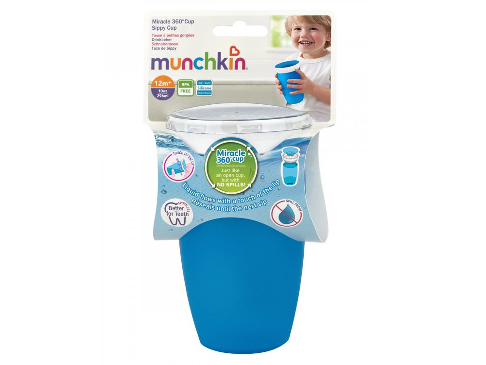 Munchkin Miracle 360 Trainer Cup 12m+, Μπλέ 296ml