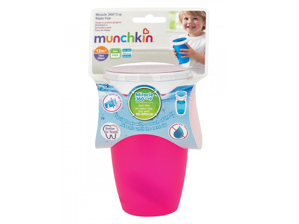 Munchkin Miracle 360 Trainer Cup 12m+, Ροζ 296ml