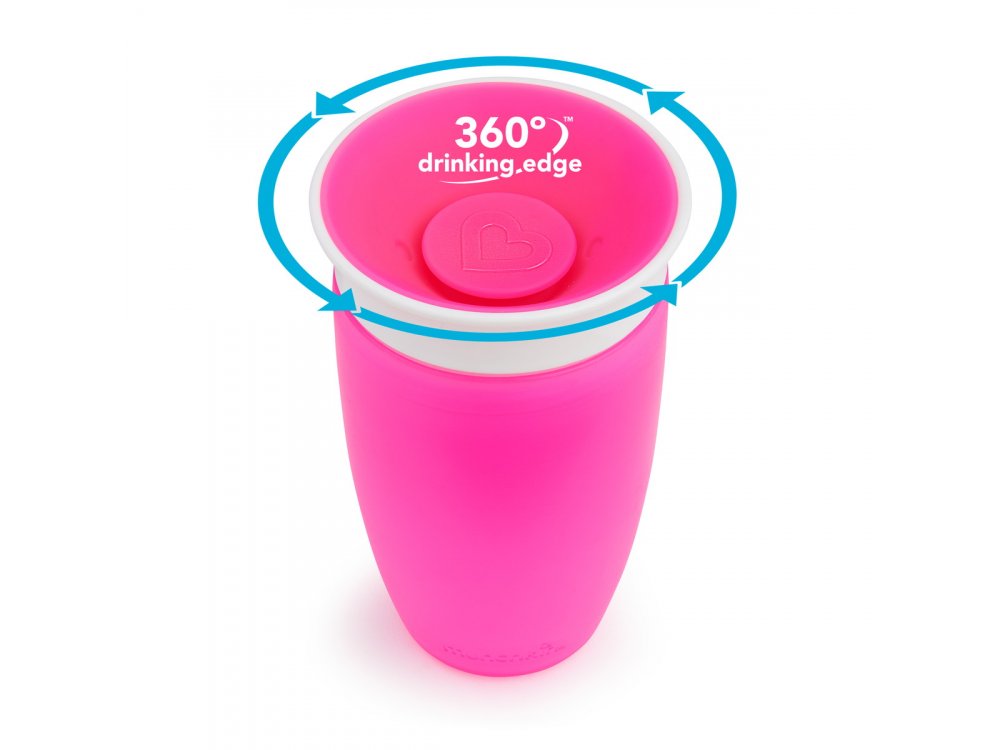 Munchkin Miracle 360 Trainer Cup 12m+, Ροζ 296ml