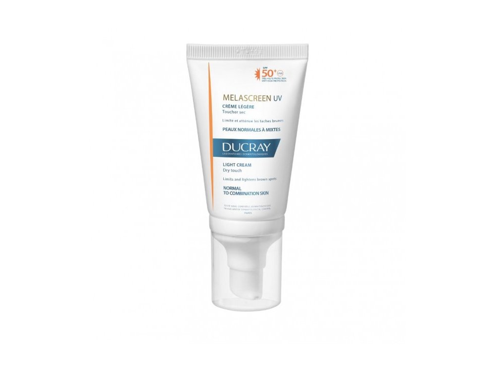 Ducray Melascreen -15% UV Light Cream SPF50+ Λεπτόρρευστη Αντηλιακή Κρέμα Προσώπου για Κανονικό Δέρμα με Δυσχρωμίες, 40ml
