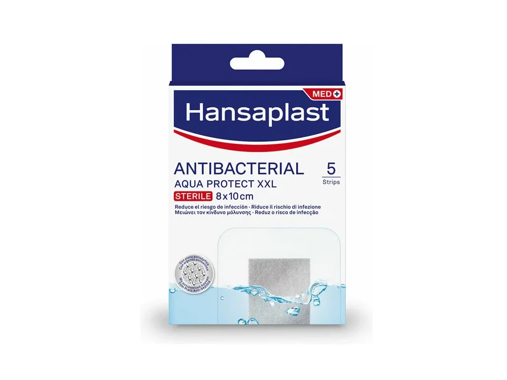 Hansaplast Aqua Protect XXL (8x10cm) Μετεγχειρητικά & Μεγάλα Επιθέματα Πληγών, 5τμχ