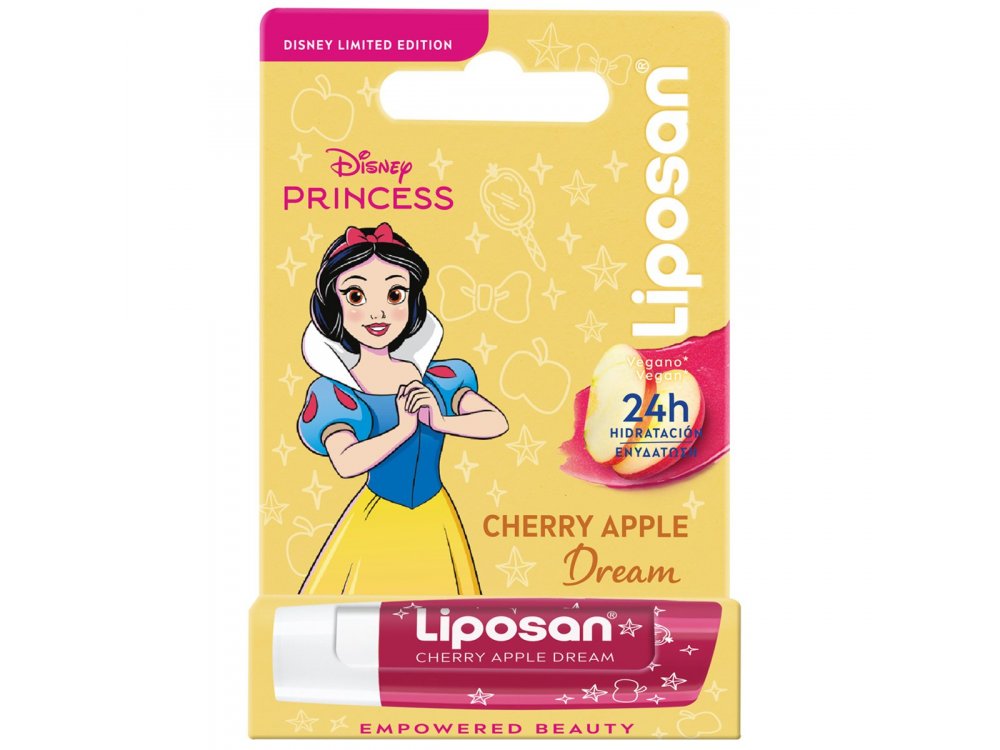 Liposan Disney Princess Cherry Apple, Παιδικό Lip Balm Κεράσι- Μήλο, 4.8gr