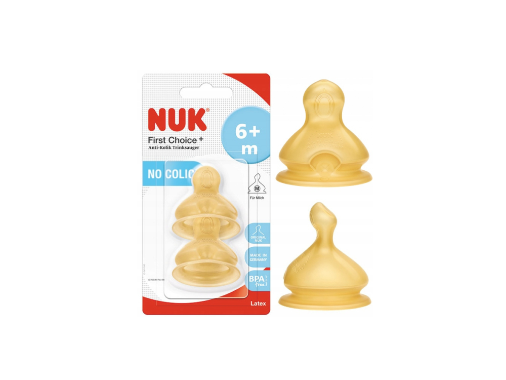 Nuk First Choice+ Θηλή Latex Medium 6m+, 2τεμ