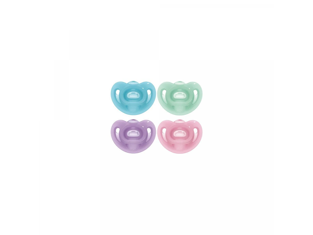 Nuk Sensitive Πιπίλα Σιλικόνης με Θήκη 0-6m, 1τμχ