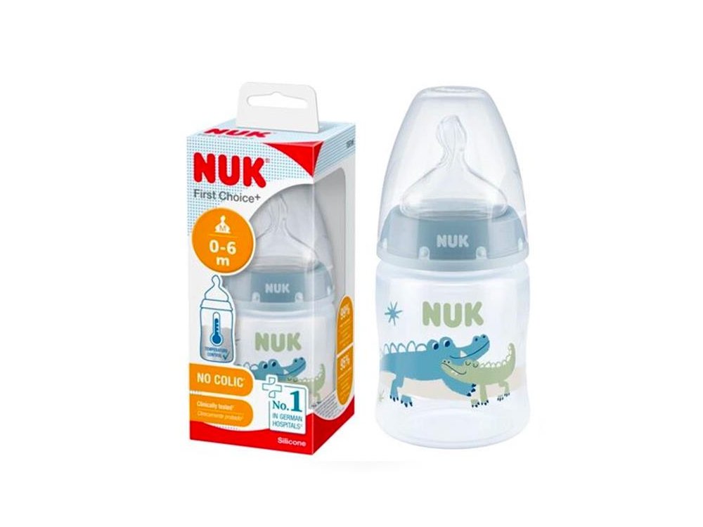 Nuk First Choice+ Μπιμπερό Με Θηλή Σιλικόνης M Λευκό 0-6m 150ml 1τμχ