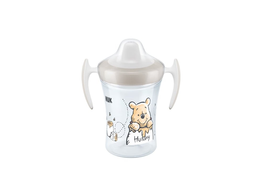 Nuk Winnie the Pooh Trainer Cup, Εκπαιδευτικό Ποτηράκι με Μαλακό Στόμιο & Εργονομικές Λαβές 6m+, 230ml