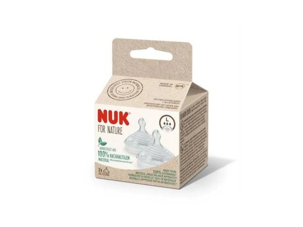 Nuk For Nature, Θήλη Σιλικόνης Μέγεθος L, 2τεμ