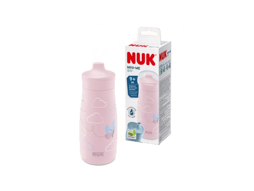 Nuk Mini-Me Sip, Παγουράκι με Ρύγχος 9m+ σε Χρώμα Ροζ, 300ml