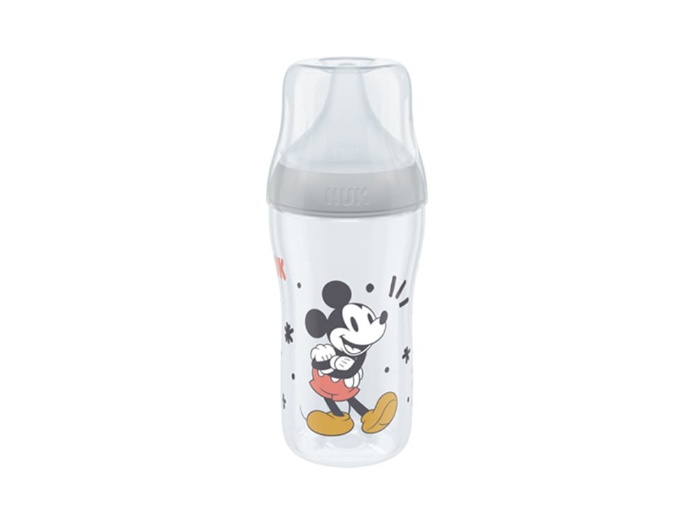 Nuk Perfect Match Disney, Πλαστικό Μπιμπερό με Δείκτη Ελέγχου Θερμοκρασίας 3m+, 260ml