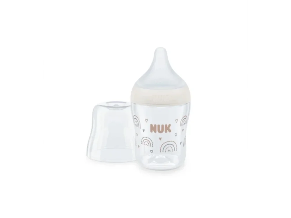 Nuk Perfect Match Temperature Control Γυάλινο Μπιμπερό με Θηλή Σιλικόνης για 0m+ 120ml, 1 τμχ
