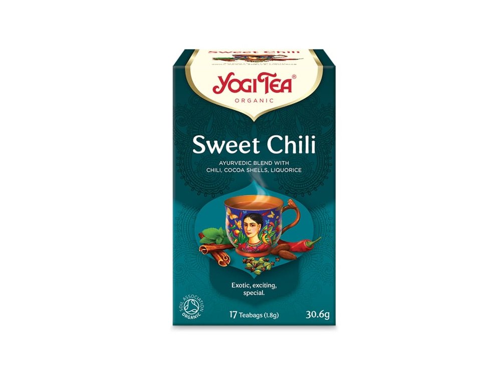 Yogi Tea Sweet Chili Αφέψημα Τσαγιού για Ενέργεια & Συγκέντρωση, 17x1.8g