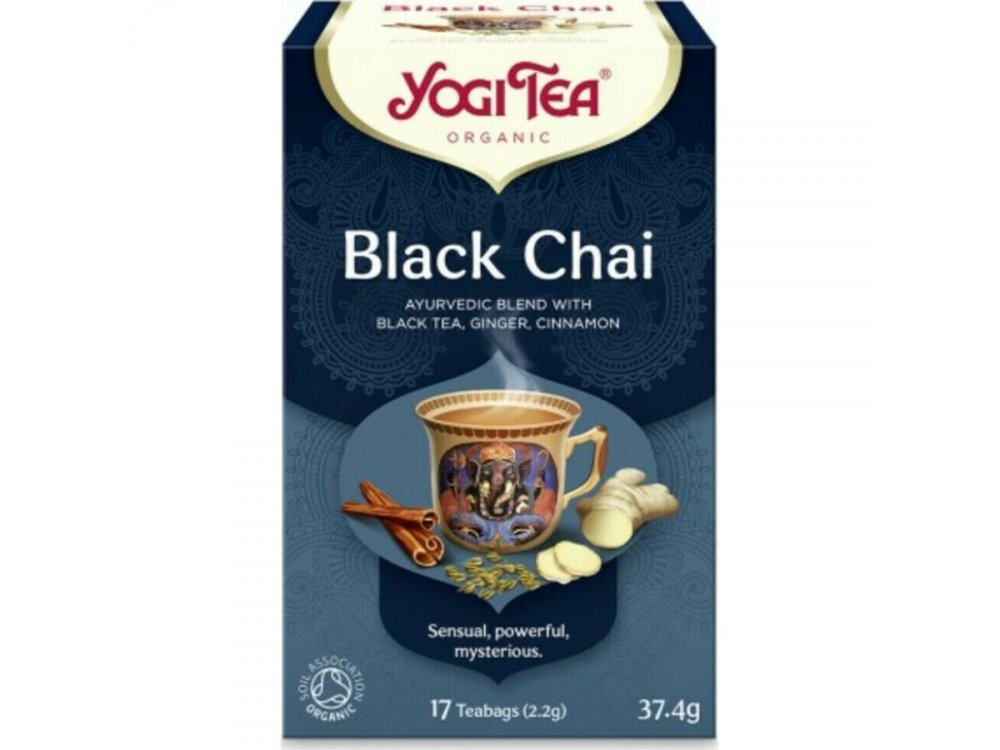 Yogi Tea Black Chai Aφέψημα Μαύρου Τσαγιού με Μπαχαρικά, 17x2.2g