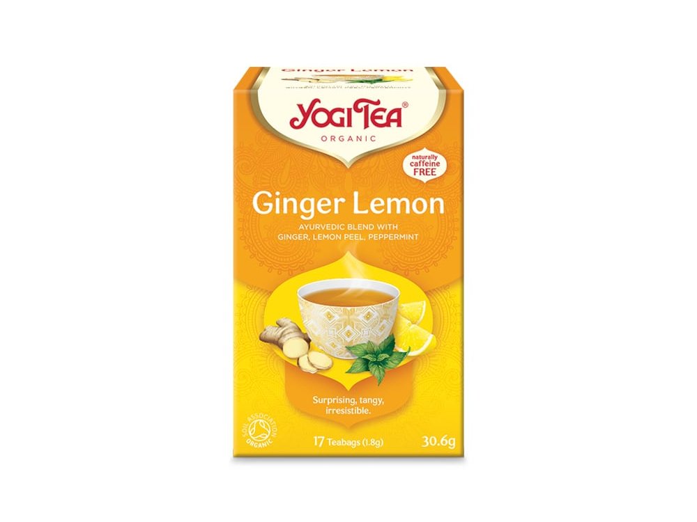 Yogi Tea Ginger Lemon Αφέψημα Τσαγιού για Τόνωση, 17x1.8g