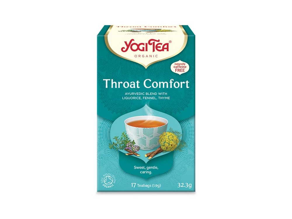 Yogi Tea Throat Comfort Αφέψημα Τσαγιού για τον Ερεθισμένο Λαιμό, 17x1.9g