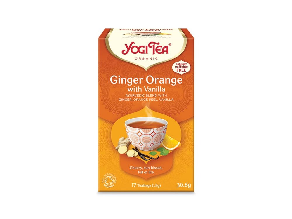 Yogi Tea Ginger Orange With Vanilla Αφέψημα Τσαγιού με Τζίντζερ, Πορτοκάλι & Βανίλια, 17x1.8g