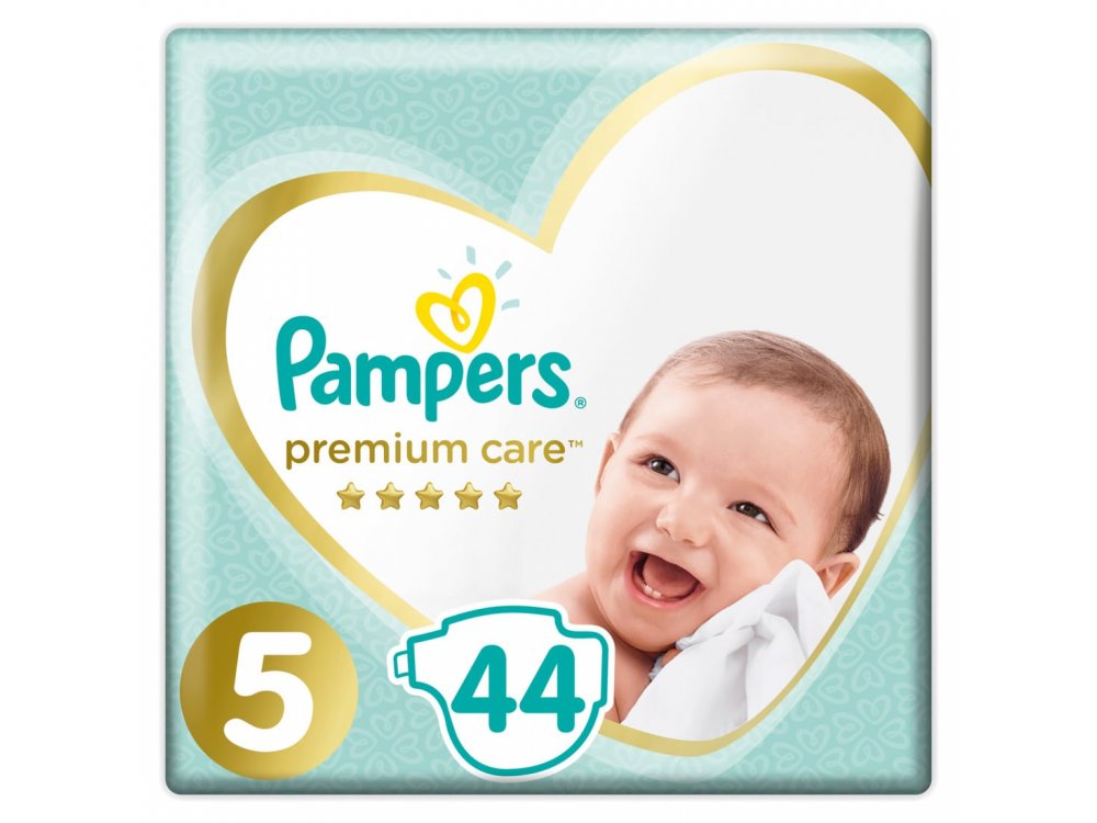 Pampers Premium Care Jumbo Pack No.5 (Junior) 11-16kg Βρεφικές Πάνες, 44τμχ