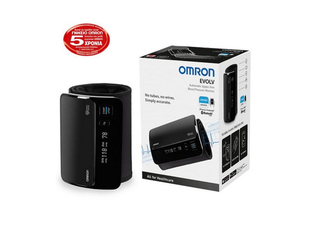 Omron EVOLV, Έξυπνο Πιεσόμετρο Μπράτσου, 1τμχ