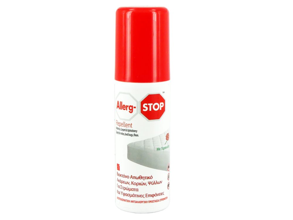 Allerg-Stop Απωθητικό Σπρέι Ακάρεων, Κοριών & Ψύλλων με πολλαπλές εφαρμογές, 100ml