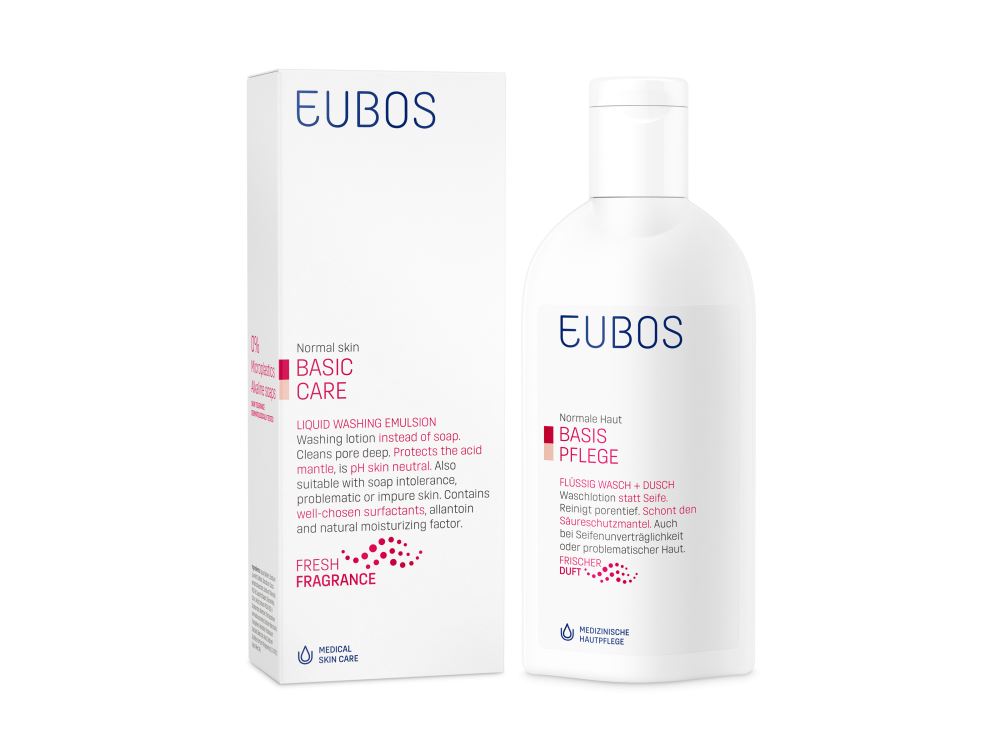 Eubos Liquid Washing Emulsion Red, Καθημερινός καθαρισμός για Πρόσωπο & Σώμα, 200ml