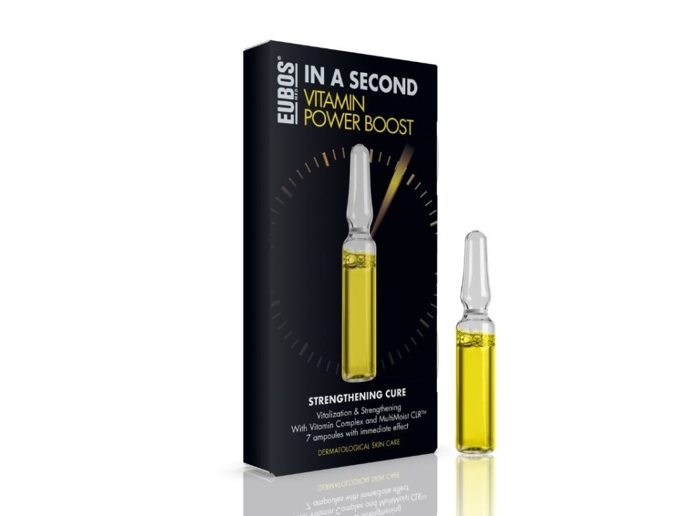 Eubos In a Second Vitamin Power Boost, Φόρμουλα Αναζωογόνησης & Ενδυνάμωσης, 7x2ml