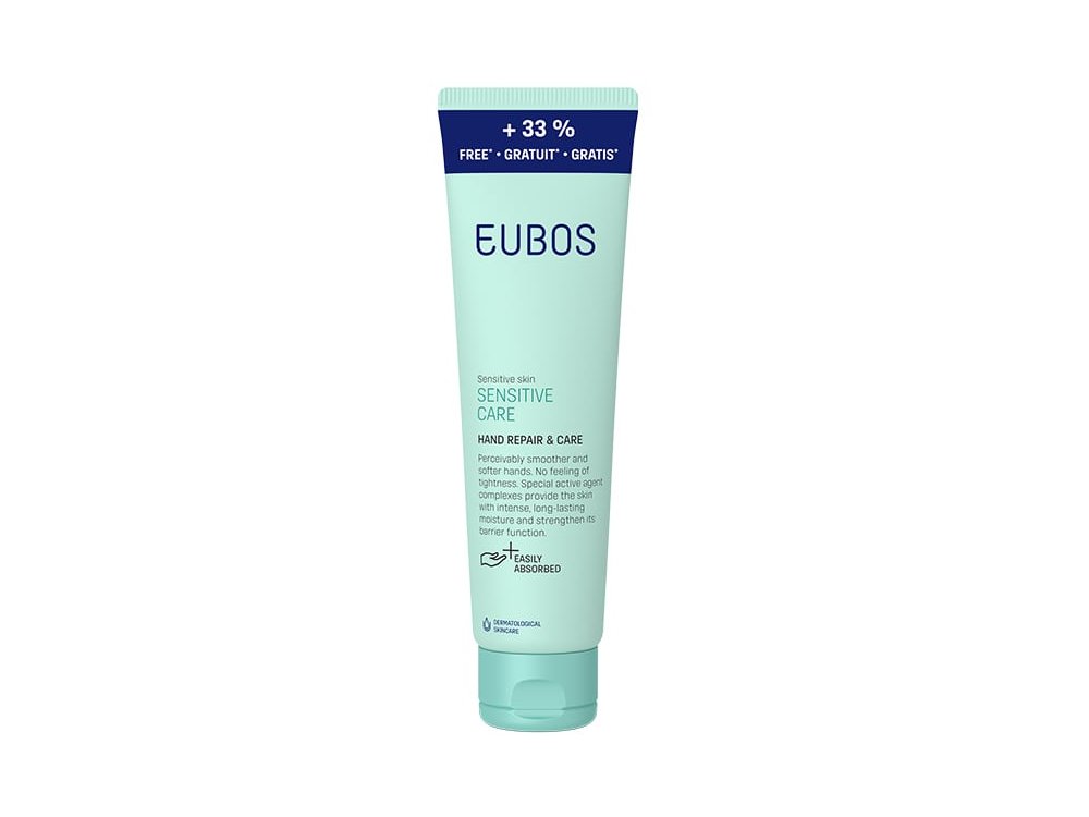 Eubos Promo (+33% Δωρεάν Προϊόν) Hand Repair & Care Sensitive Care Ενυδατική & Αναπλαστική Κρέμα Χεριών, 100ml