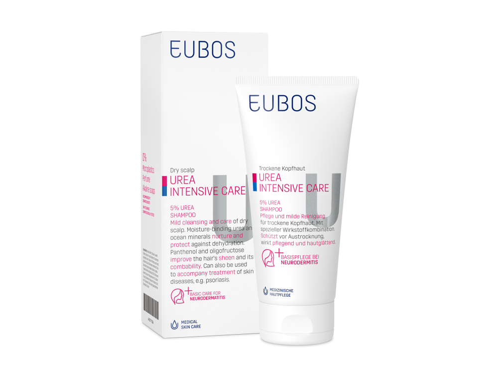 Eubos Urea 5% Shampoo, Σαμπουάν καθαρισμού για Ξηρά & Ταλαιπωρημένα μαλλιά, 200ml