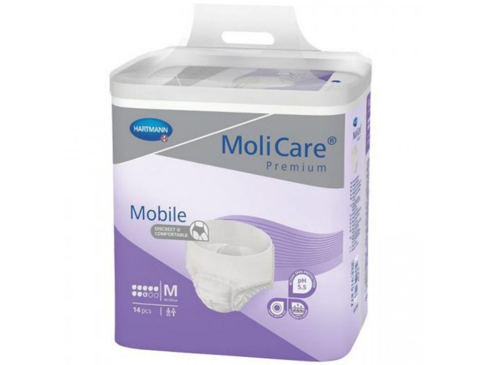 Hartmann MoliCare Premium Mobile, Σλιπ Ακράτειας Νύχτας, No.8 Medium, 14τμχ