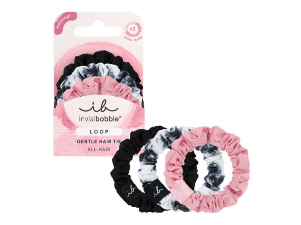 Invisibobble Loop Gentle Hair Tie All Hair Λαστιχάκια Μαλλιών, 3τεμ
