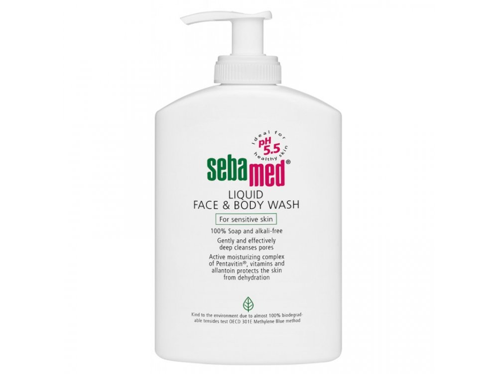 Sebamed Liquid Face & Body Wash, Ήπιος καθαρισμός Προσώπου και Σώματος, 1000ml