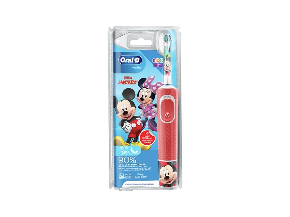 Oral-B Mickey Παιδική Ηλεκτρική Οδοντόβουρτσα για Παιδιά 3+ Ετών, 1τμχ