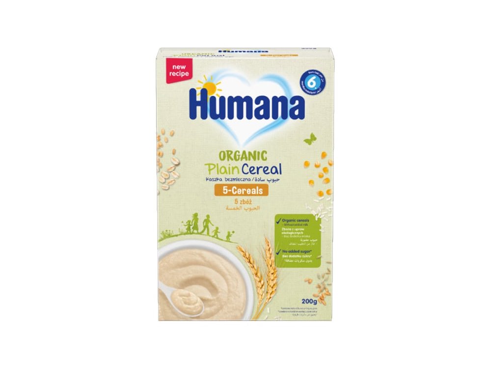 Humana, Βρεφικό Γεύμα 5 Δημητριακά Βιολογική Κρέμα για 6m+, 200gr