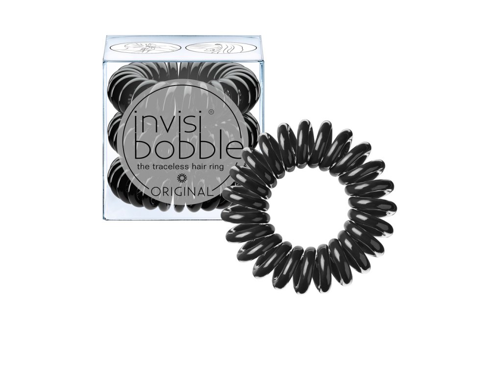 Invisibobble Original True Black, Λαστιχάκια Μαλλιών, 3τμχ