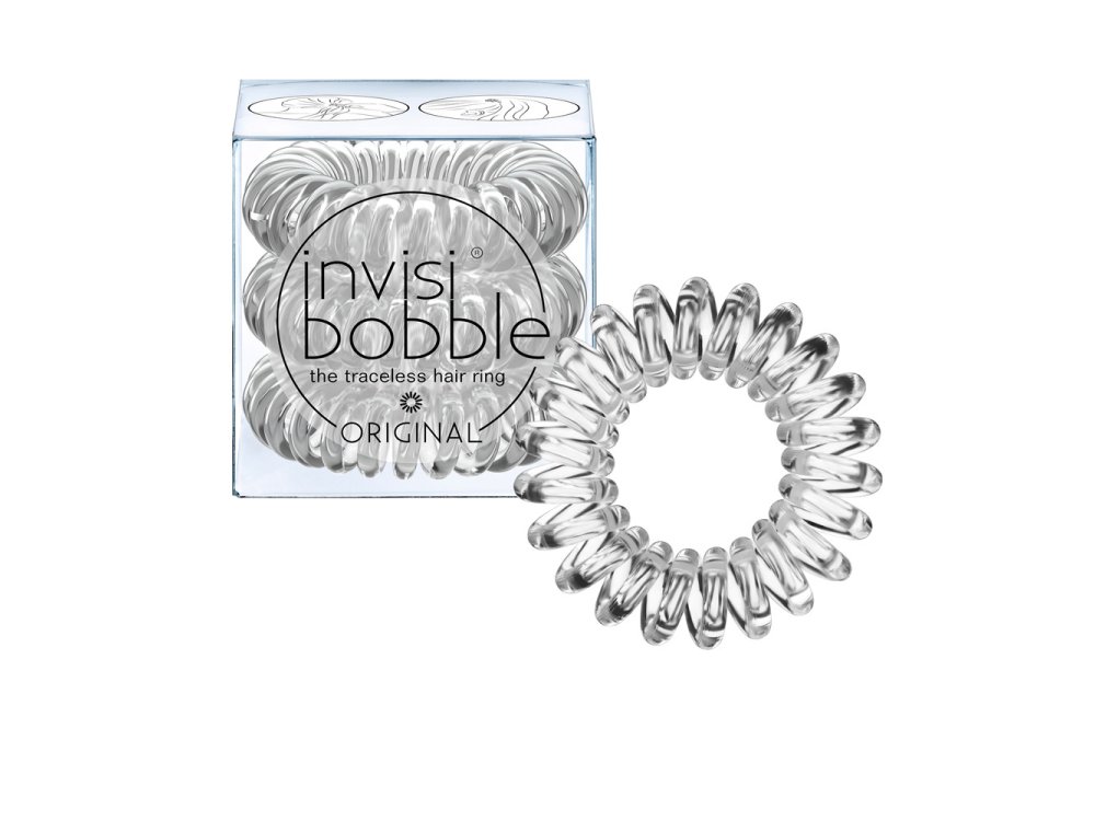 Invisibobble Original Crystal Clear, Λαστιχάκι Μαλλιών, 3τμχ