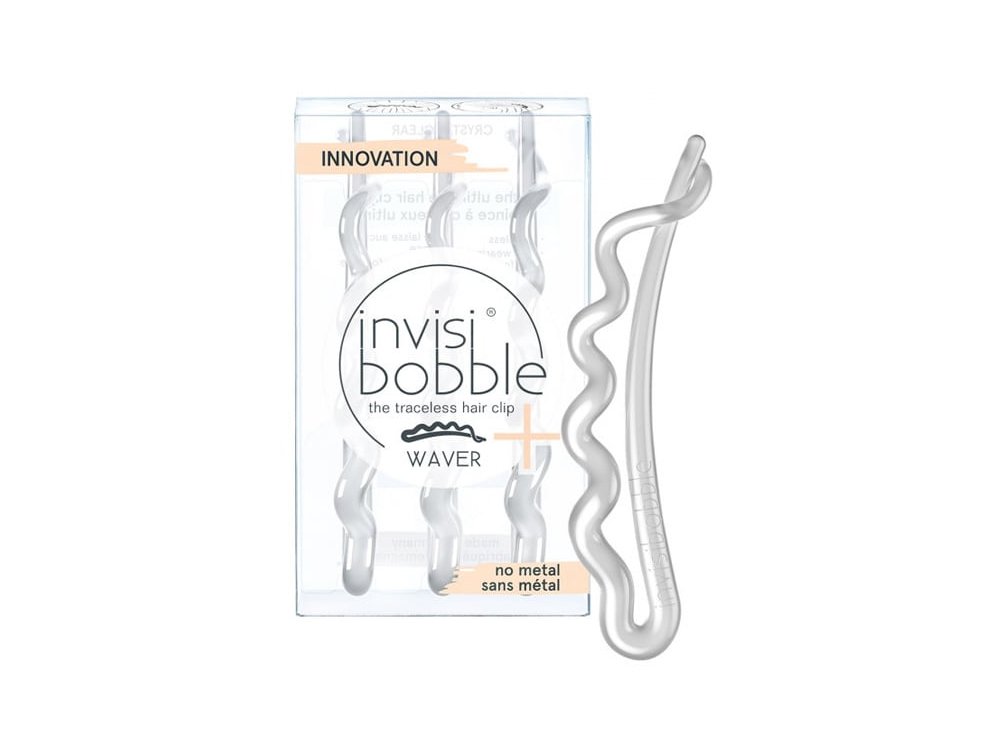 Invisibobble Waver Plus Crystal Clear, Τσιμπιδάκι Μαλλιών, 3τμχ