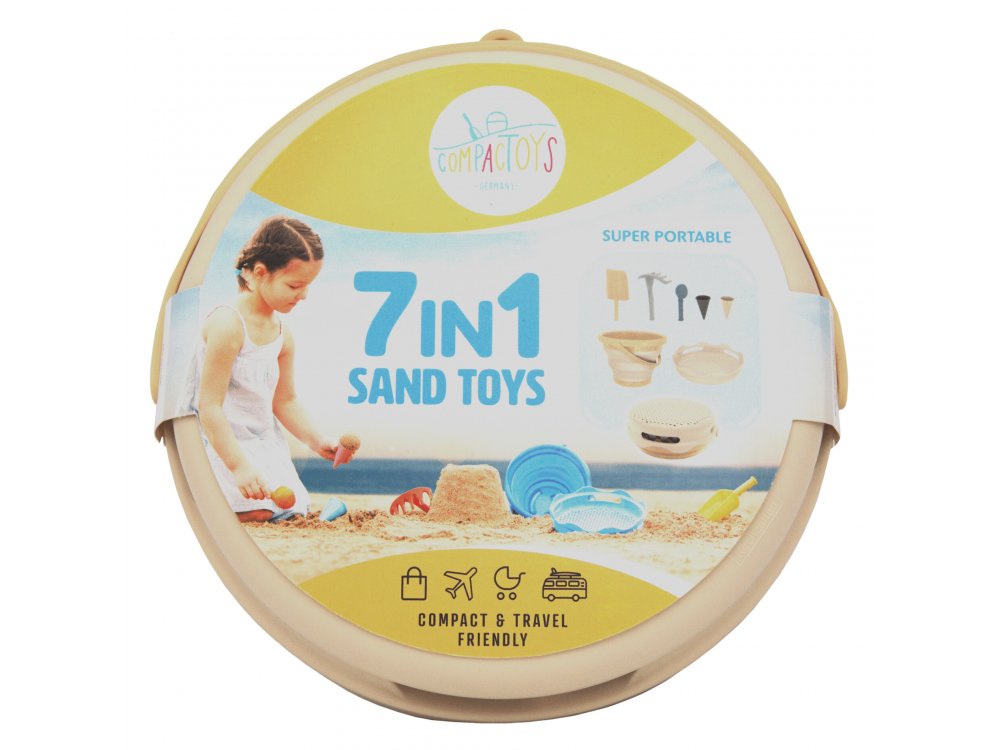 Compactoys 7in1 Sand Toys, Πλήρες Σετ Παιχνιδιών Άμμου, 7τμχ