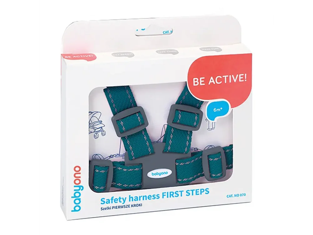 Babyono First Steps, Ζώνη Ασφαλείας με Ιμάντα Πράσινο (ΒΝ070), 1τμχ
