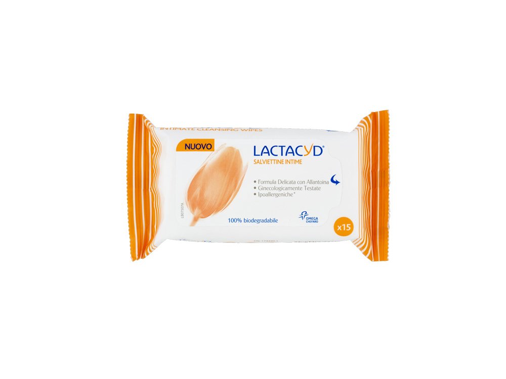 Lactacyd Intimate Wipes Υγρά Μαντηλάκια Καθαρισμού Ευαίσθητης Περιοχής, 15τμχ
