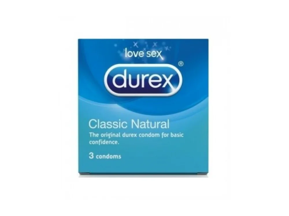 Durex Classic, Προφυλακτικά Ευκολοφόρετα με Ήπια Λίπανση, 3τμχ