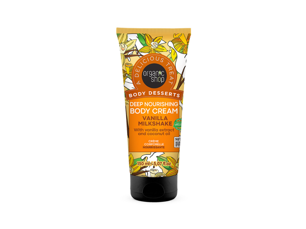 Organic Shop by Natura Siberica Body Desserts Ultra Softening, Body Cream Vanilla Milkshake Κρέμα Σώματος, 150ml