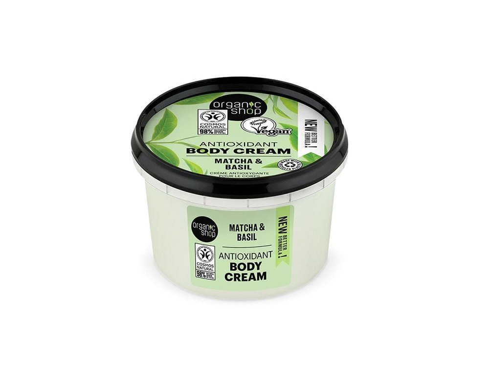 Natura Siberica Antioxidant Body Cream Matcha & Basil Αντιοξειδωτική Κρέμα Σώματος, 250ml
