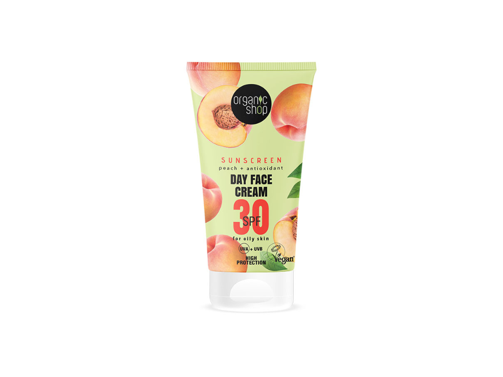 Natura Siberica Day Face Cream Αντηλιακό Προσώπου με Ροδάκινο SPF30, 50ml