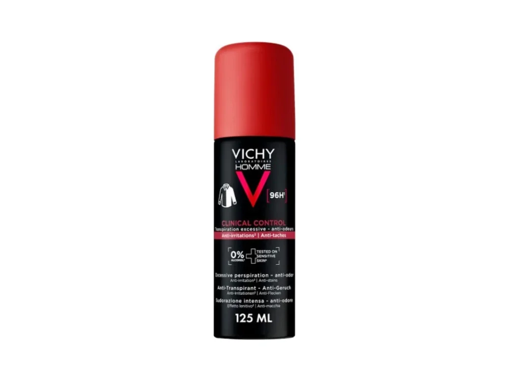 Vichy Homme Clinical Control Αποσμητικό Σπρέι Για 96ώρες Προστασίας 125ml