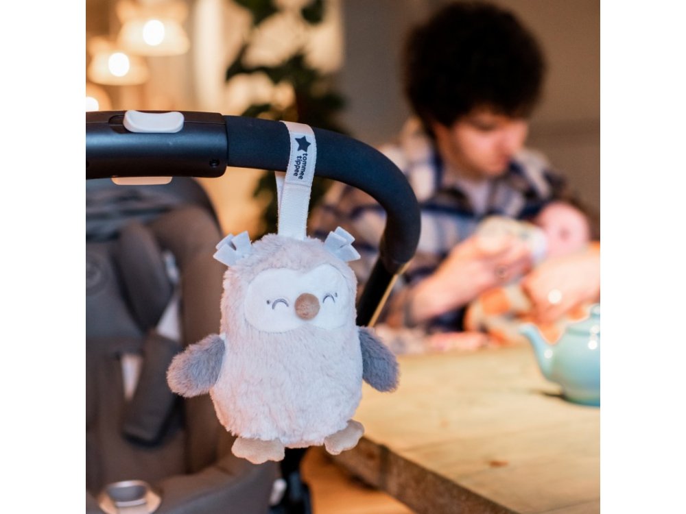 Tommee Tippee Deluxe Ollie Owl Baby Sleep with Soothing Sounds & Night Light, Συσκευή με Λευκούς ήχους Travel Size, 1pc