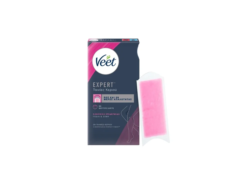 Veet Expert Ταινίες Αποτρίχωσης για Σώμα & Πόδια Κρύο Κερί για Κανονικές Επιδερμίδες 20τμχ